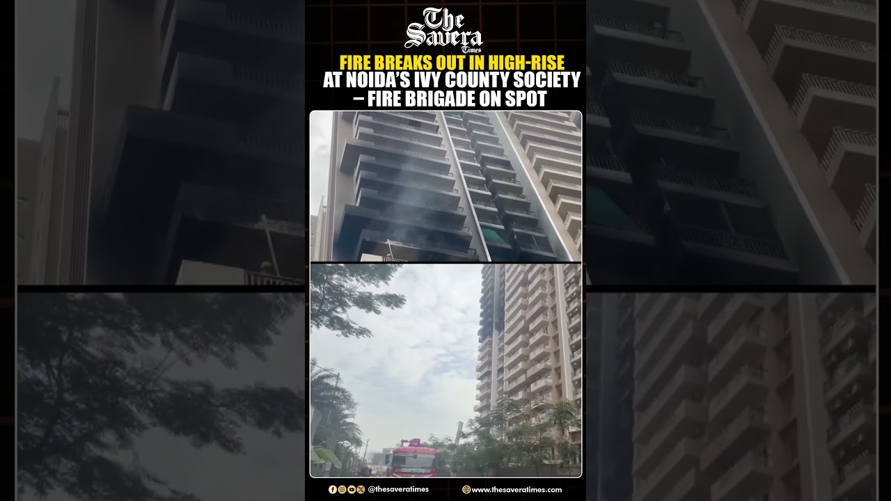 Fire Breaks Out in High-Rise at Noida&rsquo;s Ivy County Society &ndash; Fire Brigade on Spot