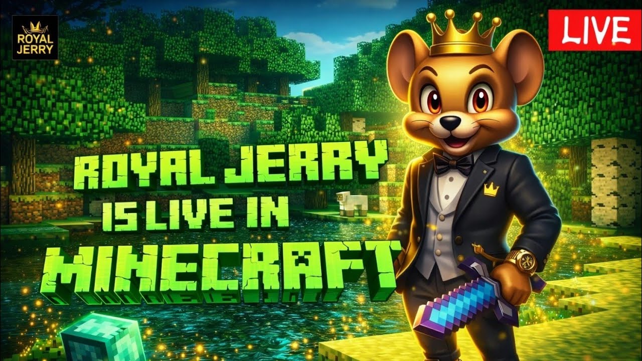 Shorts Minecraft LIVE | Day 9 | 🔥 New Survival World | Royal Jerry 👑