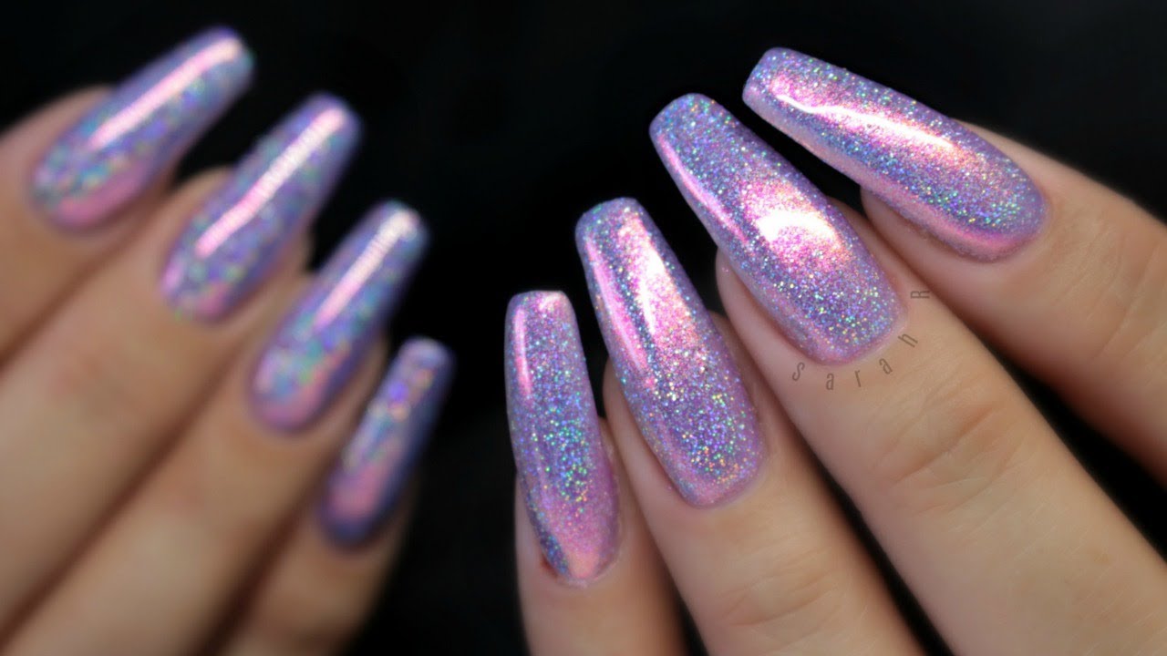 💜2 GLITTER OMBRE & UNICORN CHROME SANDWICH | MAGPIE BEAUTY 💜