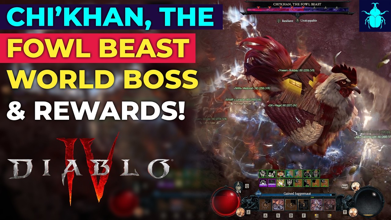 Diablo 4: Чи&rsquo;Кхан, мировой босс &laquo;Птичий зверь&raquo;, и награды за его победу!