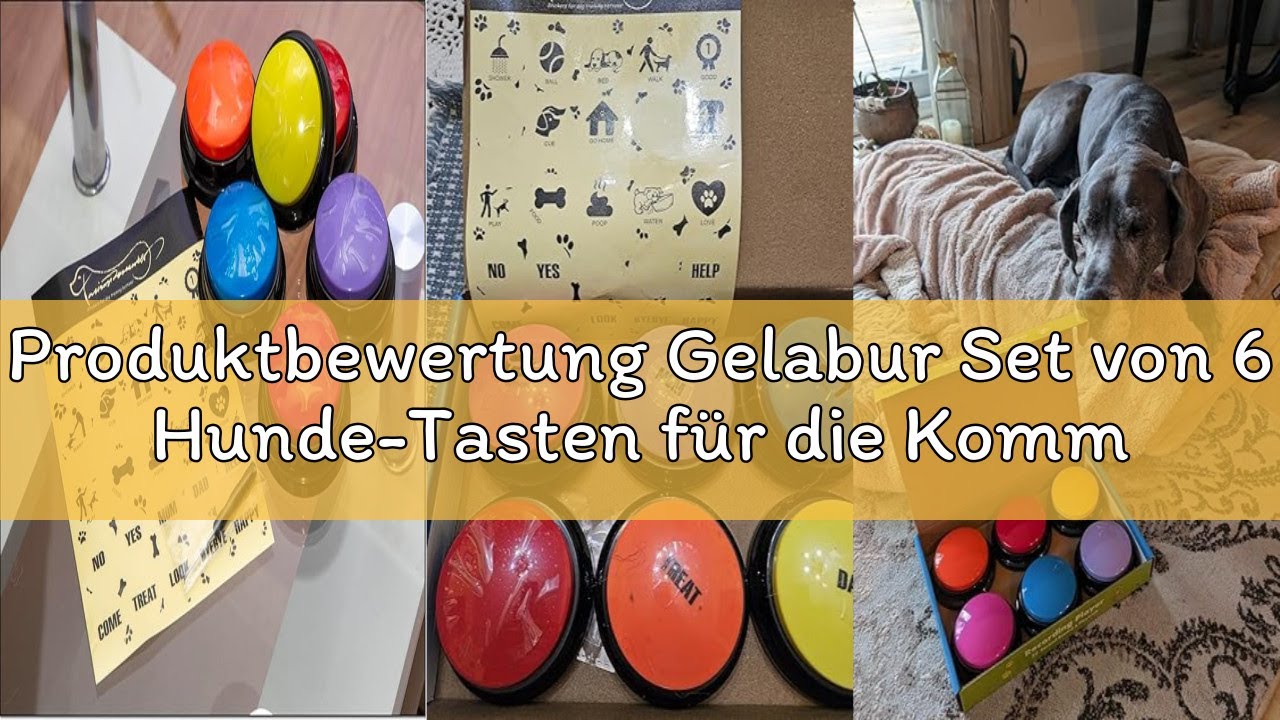 Produktbewertung Gelabur Set von 6 Hunde-Tasten für die Kommunikation, Sprachaufzeichnbare Tasten, H