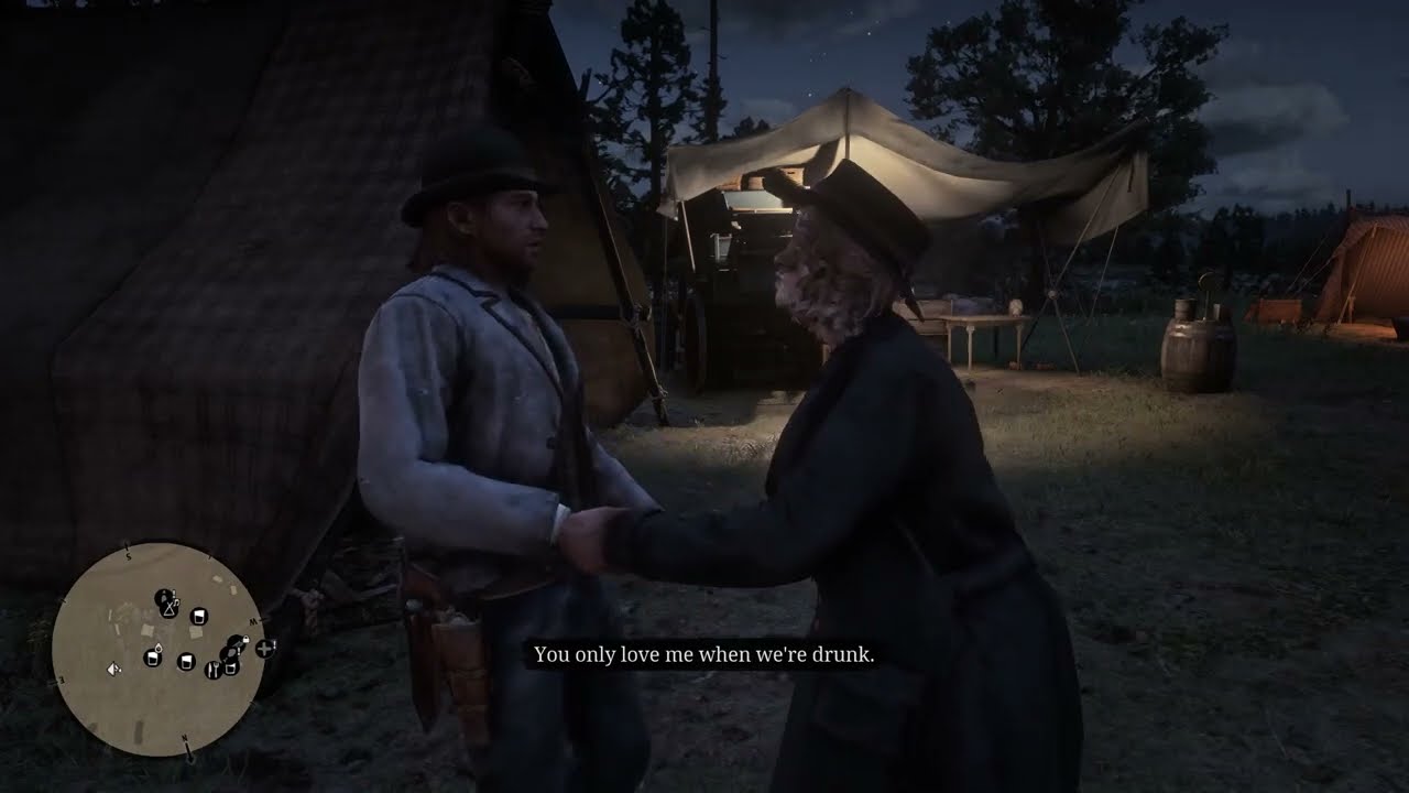 SEAN AND KAREN GET TOGETHER IN A TENT (SECRET DIALOGUE): Red Dead Redemption 2