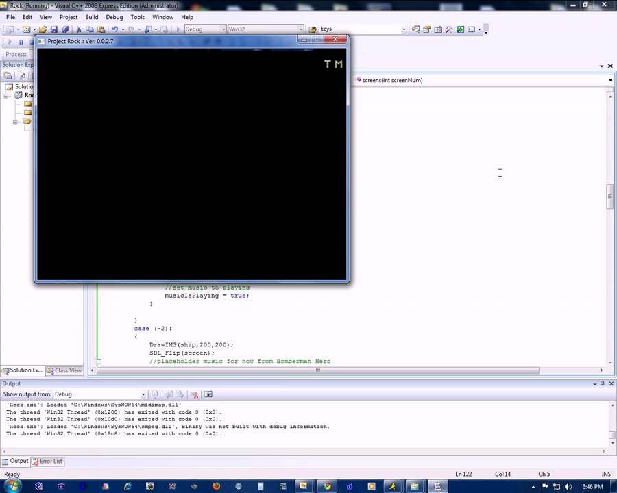 C++ Side Scrolling Shooter Video 2: The Animated Title Screen