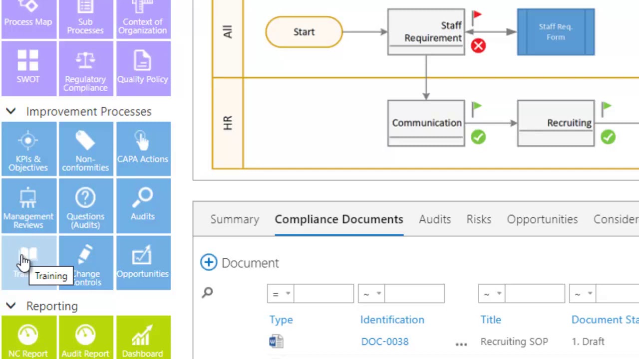 Quality & Compliance App on Office 365/SharePoint by BPA Solutions