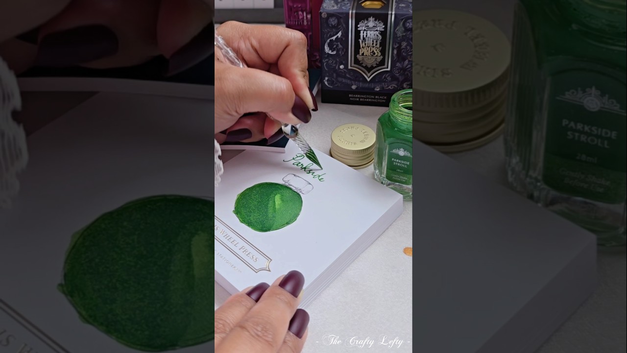 ASMR Swatching Calligraphy Ink from Ferris Wheel Press 