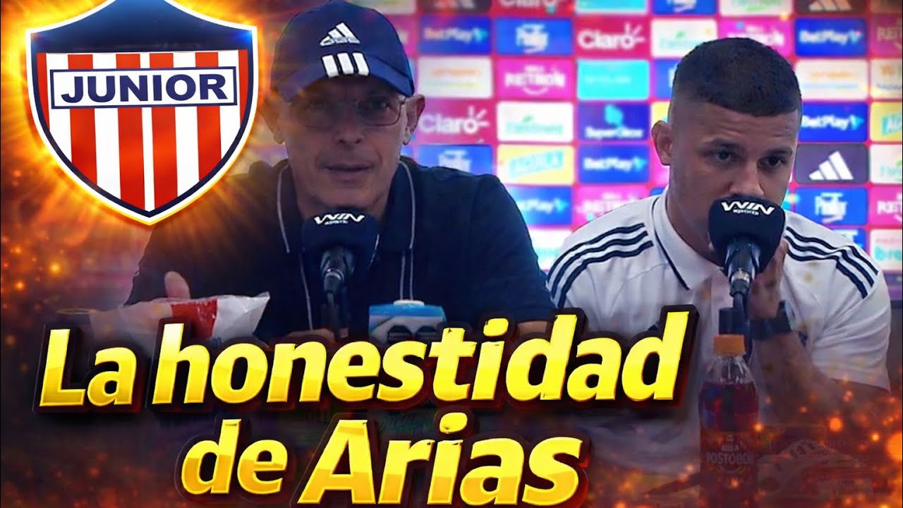 😡 ARIAS FUE DE FRENTE Y DIO LA RAZÓN DEL EMPATE-RUEDA DE PRENSA DE JUNIOR 🦈