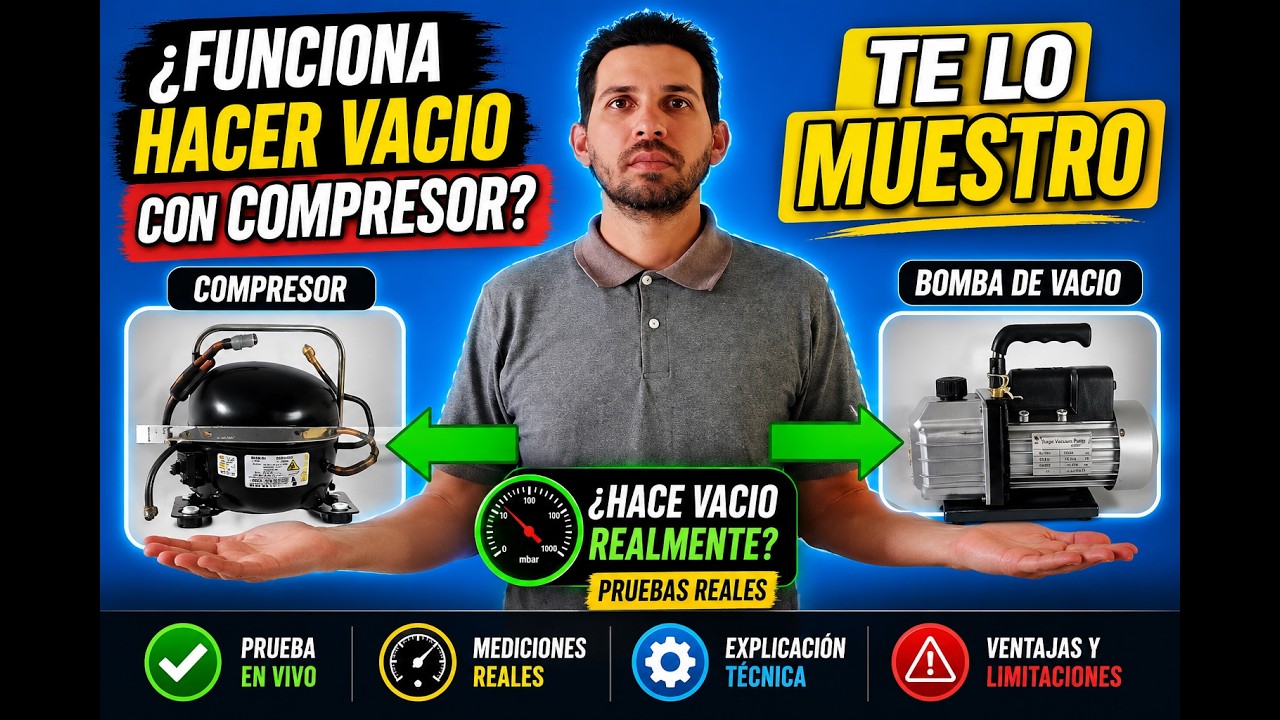 Funciona Hacer Vacío con Compresor? Te lo muestro.