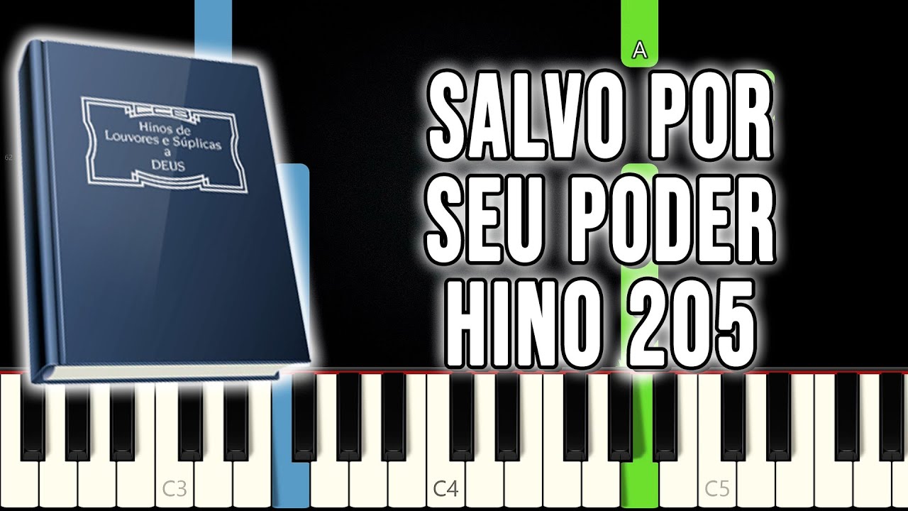Hino 205 CCB - Salvo Por Seu Poder | VERS&Atilde;O F&Aacute;CIL | Piano e Teclado Tutorial