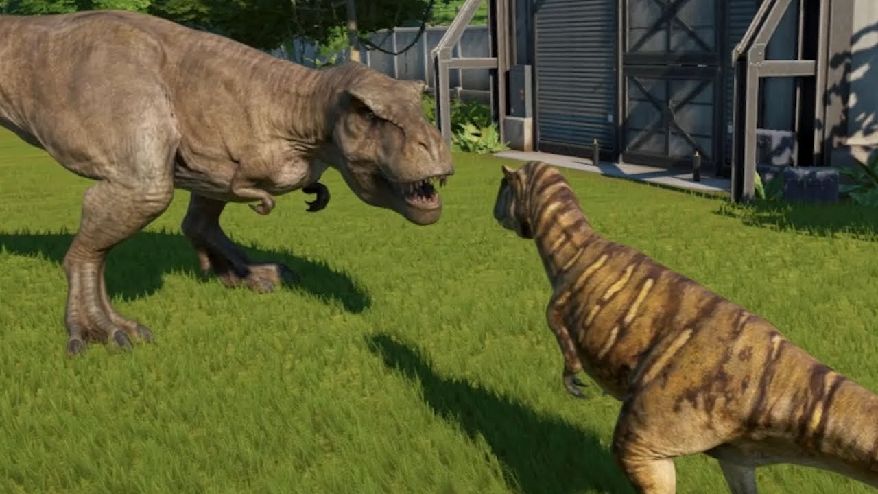 Metriacanthosaurus(Modified) VS T-Rex, Spinosaurus, Carnotaurus, Allosaurus and Baryonyx - JWE