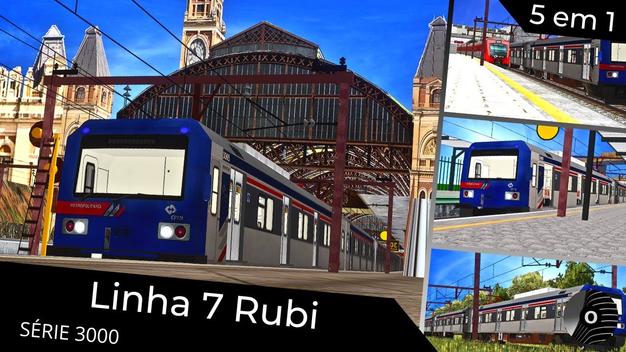 OpenBVE - LINHA 7 RUBI com o TUE SÉRIE 3000 da CPTM! Luz X Francisco Morato