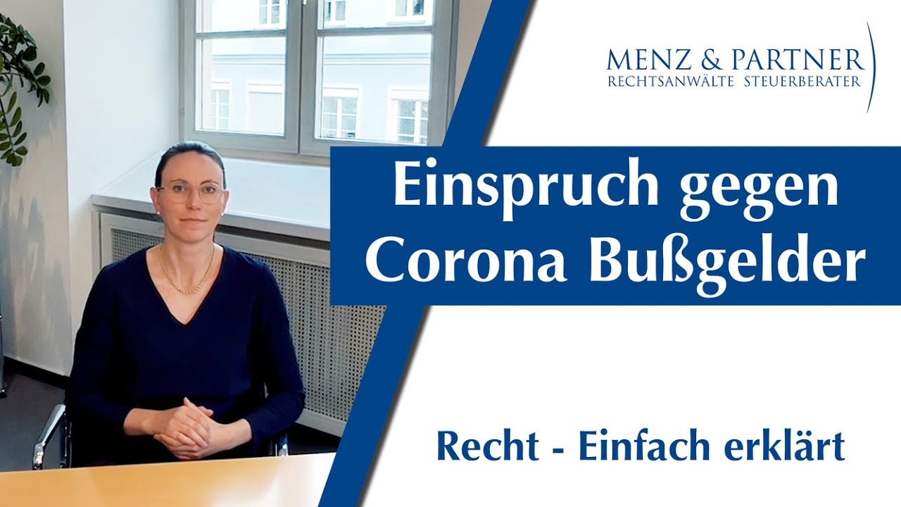 Einspruch gegen Corona Bußgelder | Infektionsschutzgesetz | Menz & Partner