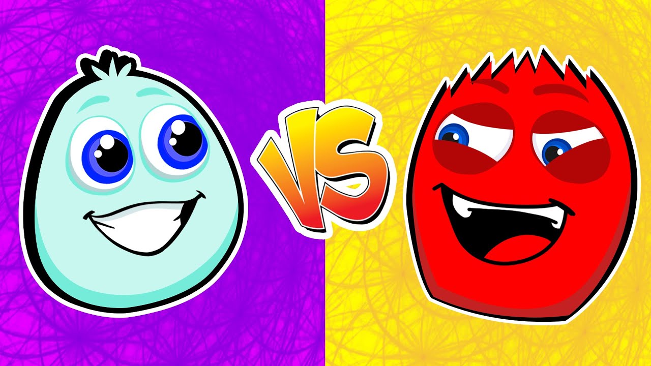 Learning Colors with Op and Bob: A Red and White Spectacle | Cartoons for Kids