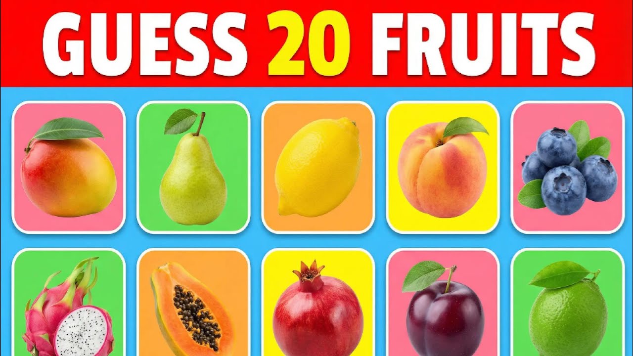Can You Guess the Fruit by Picture in 5 Seconds? | Easy Level 🍎🍌