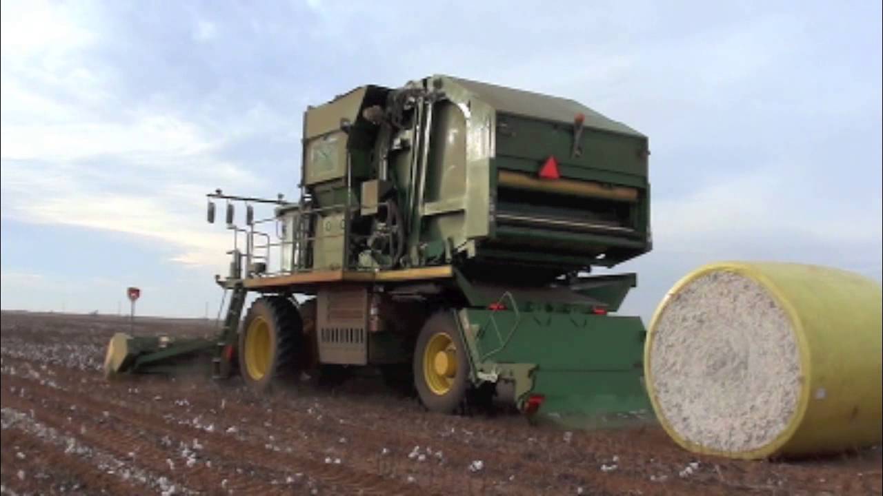 West Texas Dry-Land Cotton Harvest - John Deere CS690