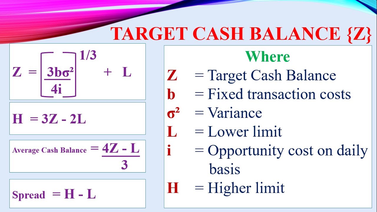 Miller Orr Model_Setting Optimal Cash Balance_Working Capital Management_New_Latest 21