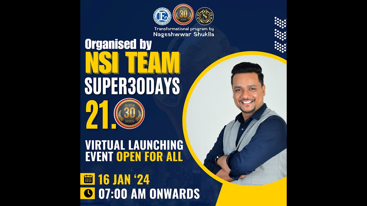 🌹Virtual Launching event of SUPER 30 DAYS 21.0🌹