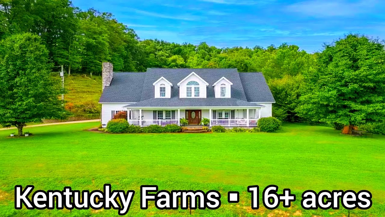 Kentucky Farmhouse For Sale | 4bd | 4ba | Barn | 16+ acres | Kentucky Land For Sale | KY Farms