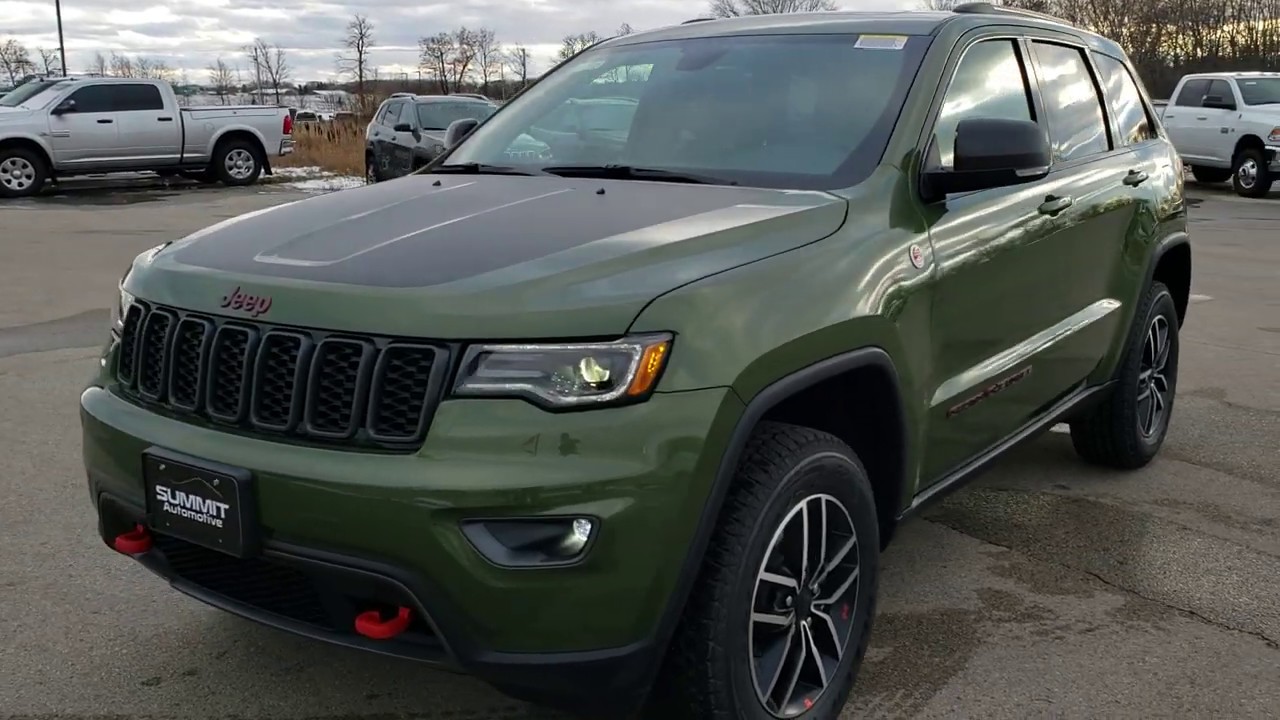 BRAND NEW 2020 JEEP GRAND CHEROKEE GREEN METALLIC TRAILHAWK NEW COLOR WALK AROUND REVIEW