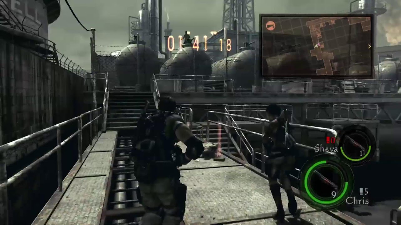 Resident Evil 5 COOP até o ato 3 ou 4, bora q bora!