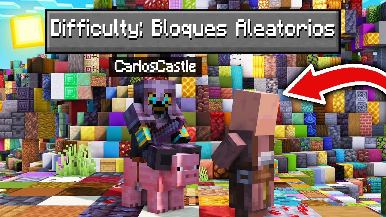 Paso Minecraft pero en un MUNDO de BLOQUES ALEATORIOS! 😂