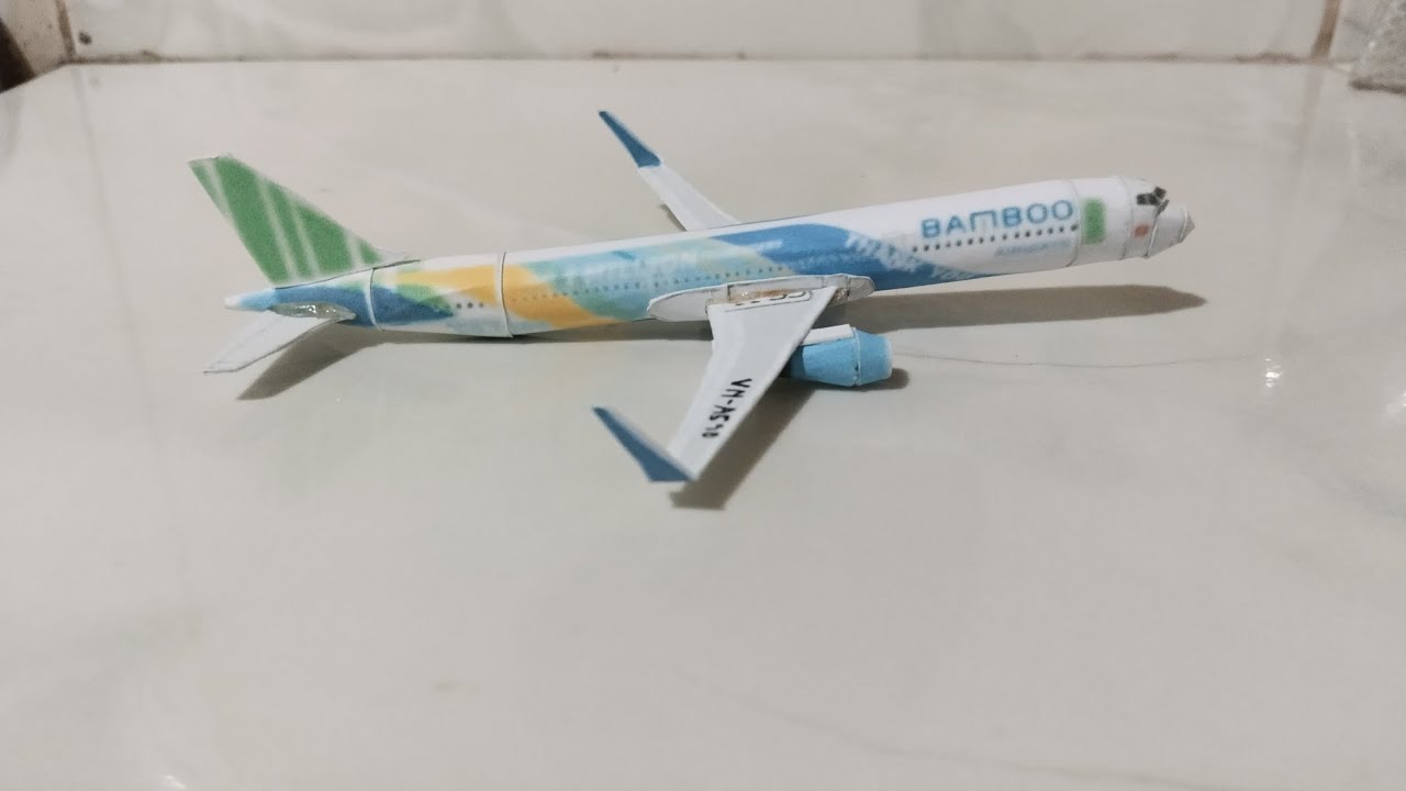 Bamboo Airways A321-200Neo (VN-A590) Thank You Livery Papercraft Model 🇻🇳