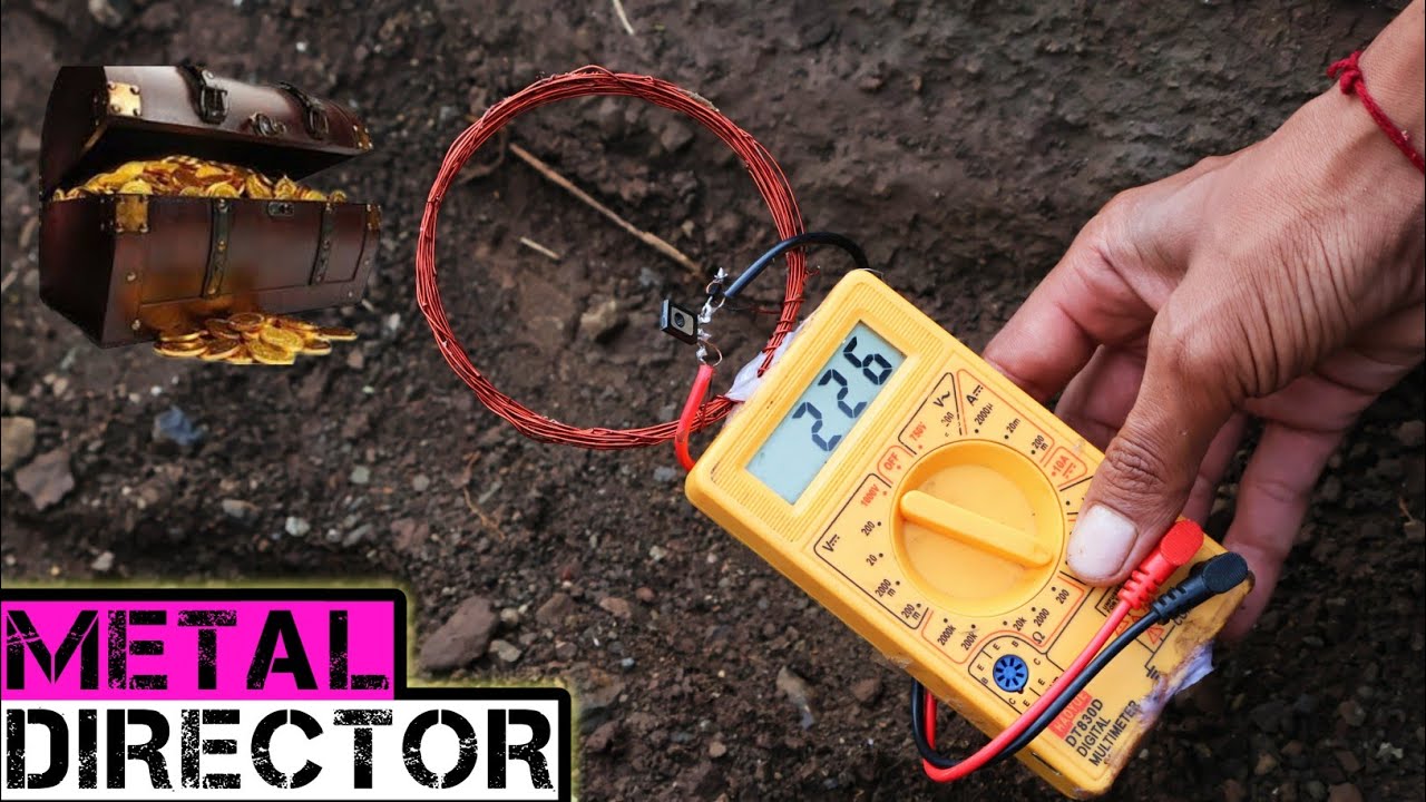 multimeter and Aluminium coil se banaen homemade metal detector