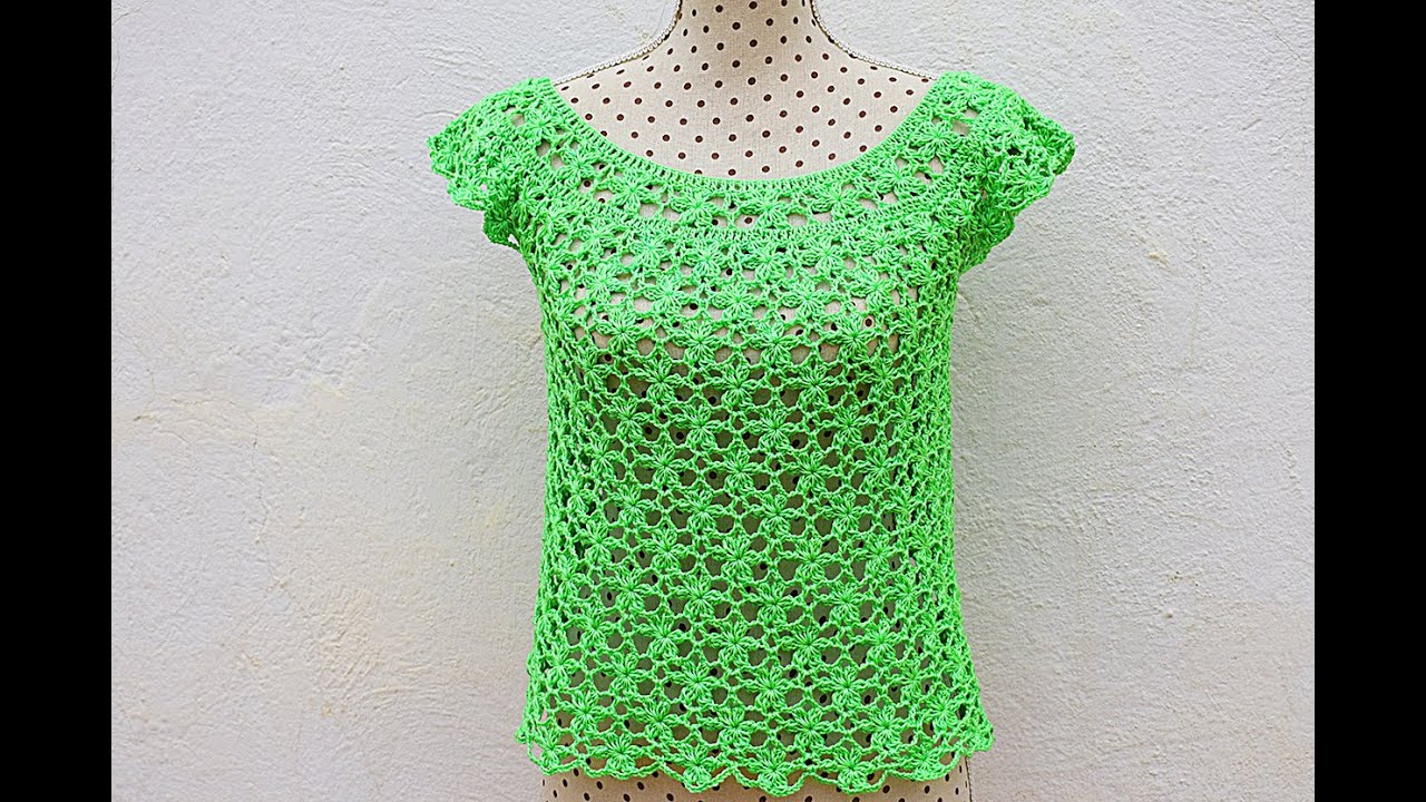 Blusa de mujer a crochet muy facil y rapido Majovelcrochet #ganchillo #crochet
