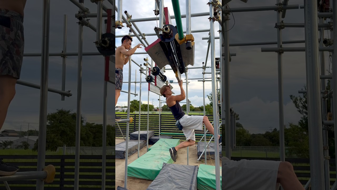 SASUKEバーティカルリミットBURST【内宮パーク】日本一のセット練習#sasuke #ninja #ninjawarrior #shorts #training #diy #workout