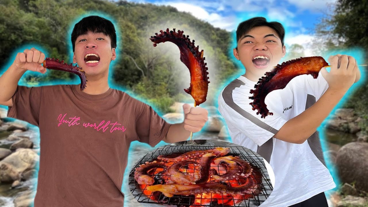 A Ngọc Tony TV l Làm Bạch Tuột Nướng Siêu Cay 🐙