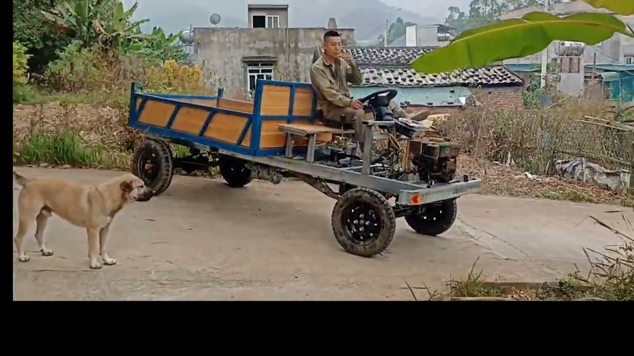 rơmHomemade 4-Wheel vehicle / straw truck
