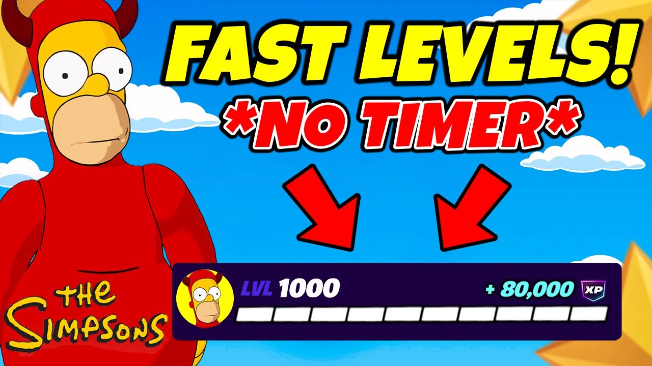 NO TIMER Fortnite XP MAP to LEVEL UP FAST in CHAPTER 6 SIMPSONS MINI SEASON 2! (Earn XP)