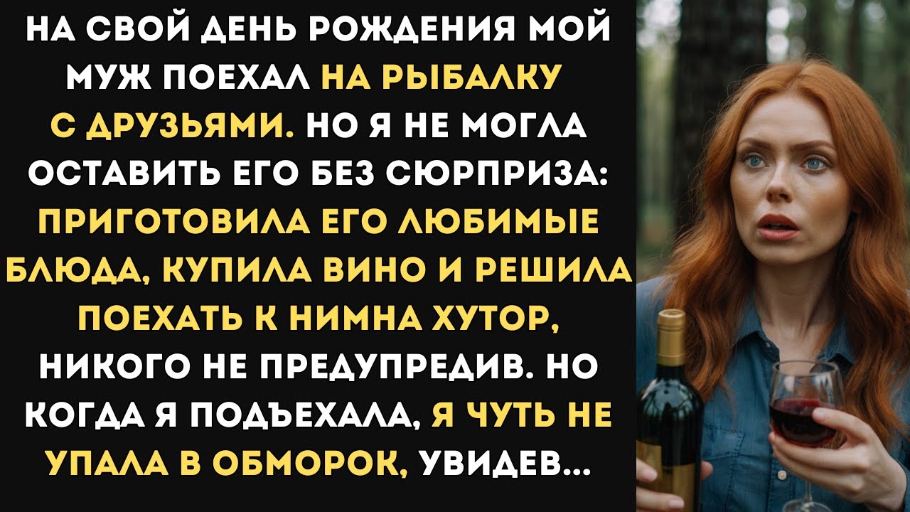 На свой день рождения муж поехал на рыбалку с друзьями. но я не могла оставить его без сюрприза..