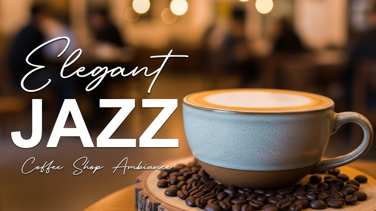 Elegant Jazz 🎶 Coffee Shop Ambiance for Studying , Great Moods & Happy Moods