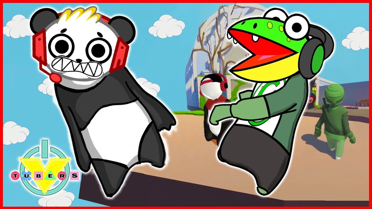 VTubers Let's Play Human Fall Flat DON'T EVER LET GO Combo Panda Vs. Gus