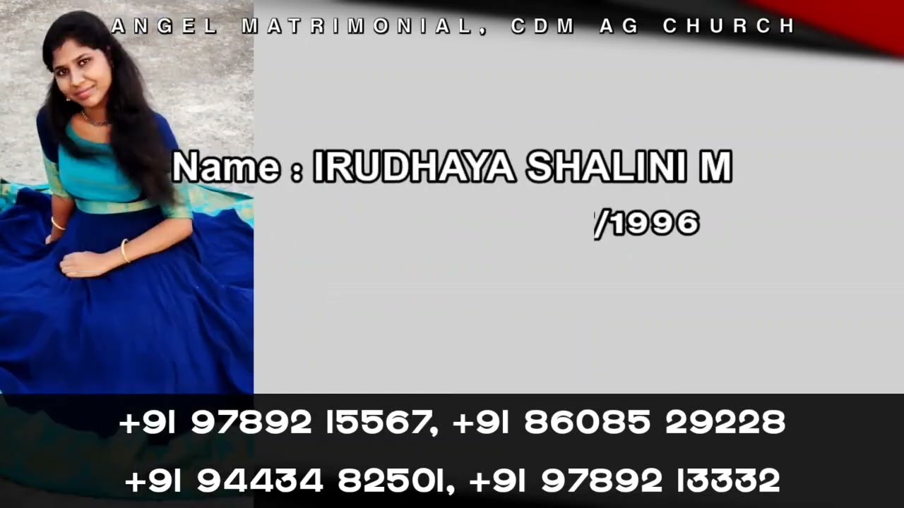 Angel matrimony/ Trusted Matrimony profiles/Madurai/9789215567/8608529228