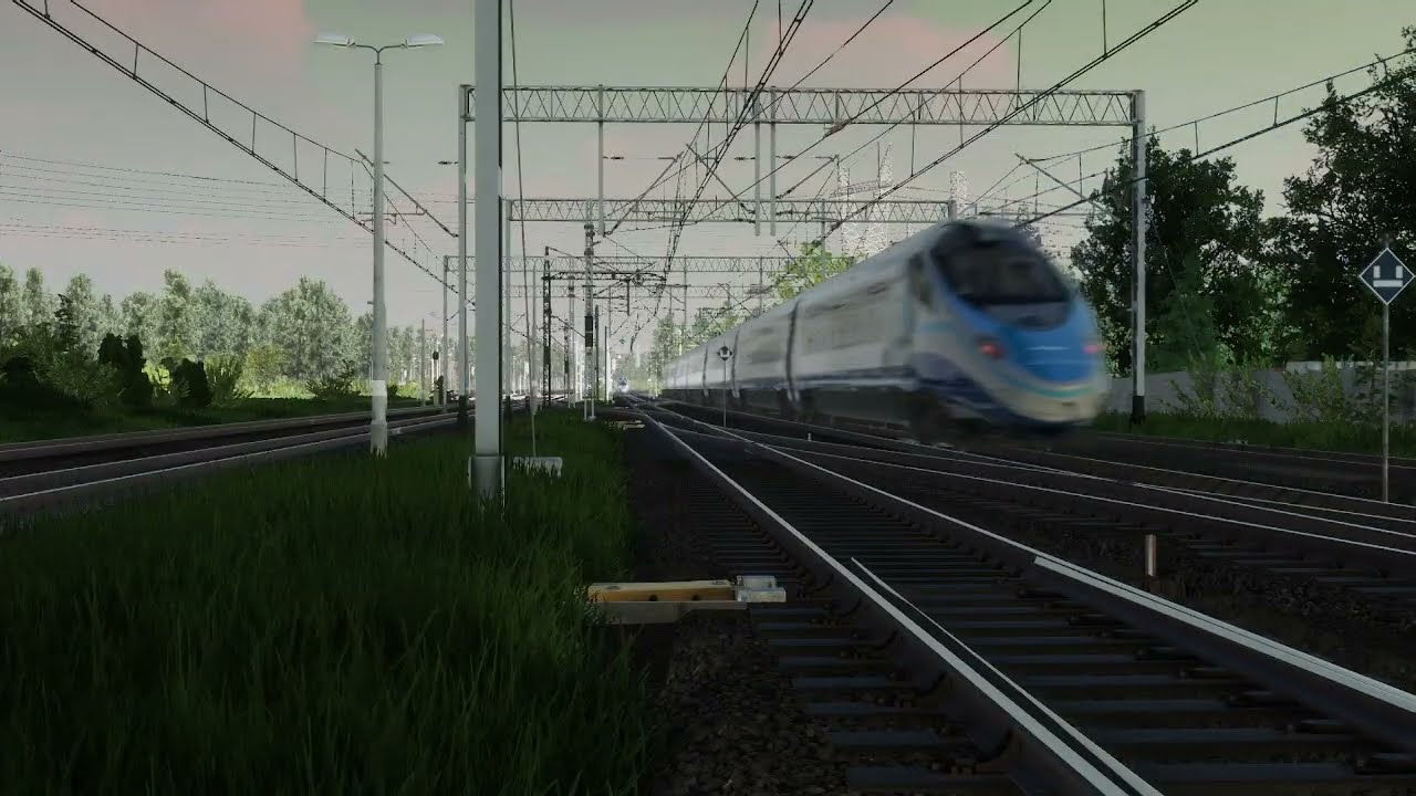 Przelot dwóch ED250 (Pendolino) przez Zawiercie