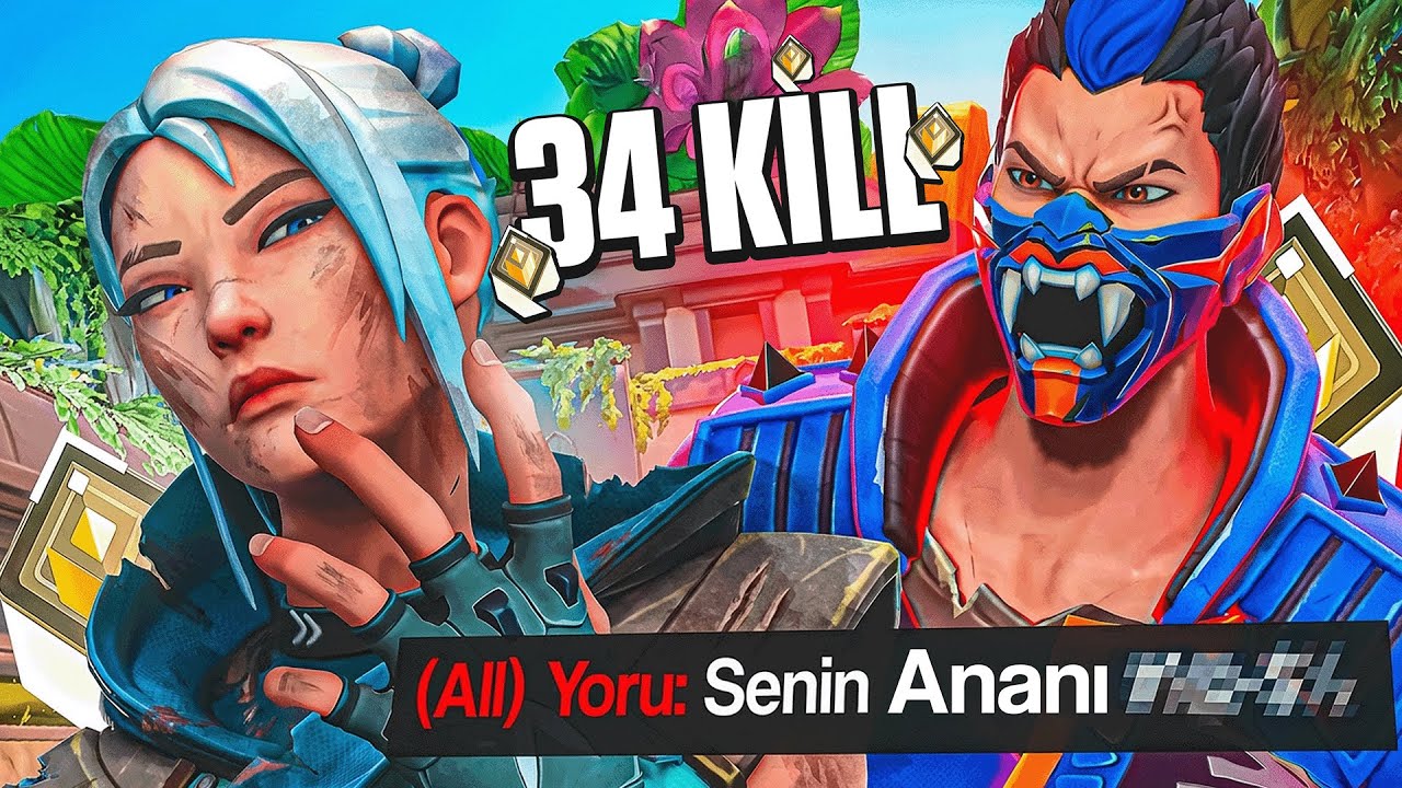 RADIANT ELO'DA KARŞI TAKIMDA ALLAH'A SÖVEN YORU'YU KUDURTTUM! (34 KİLL) | Valorant