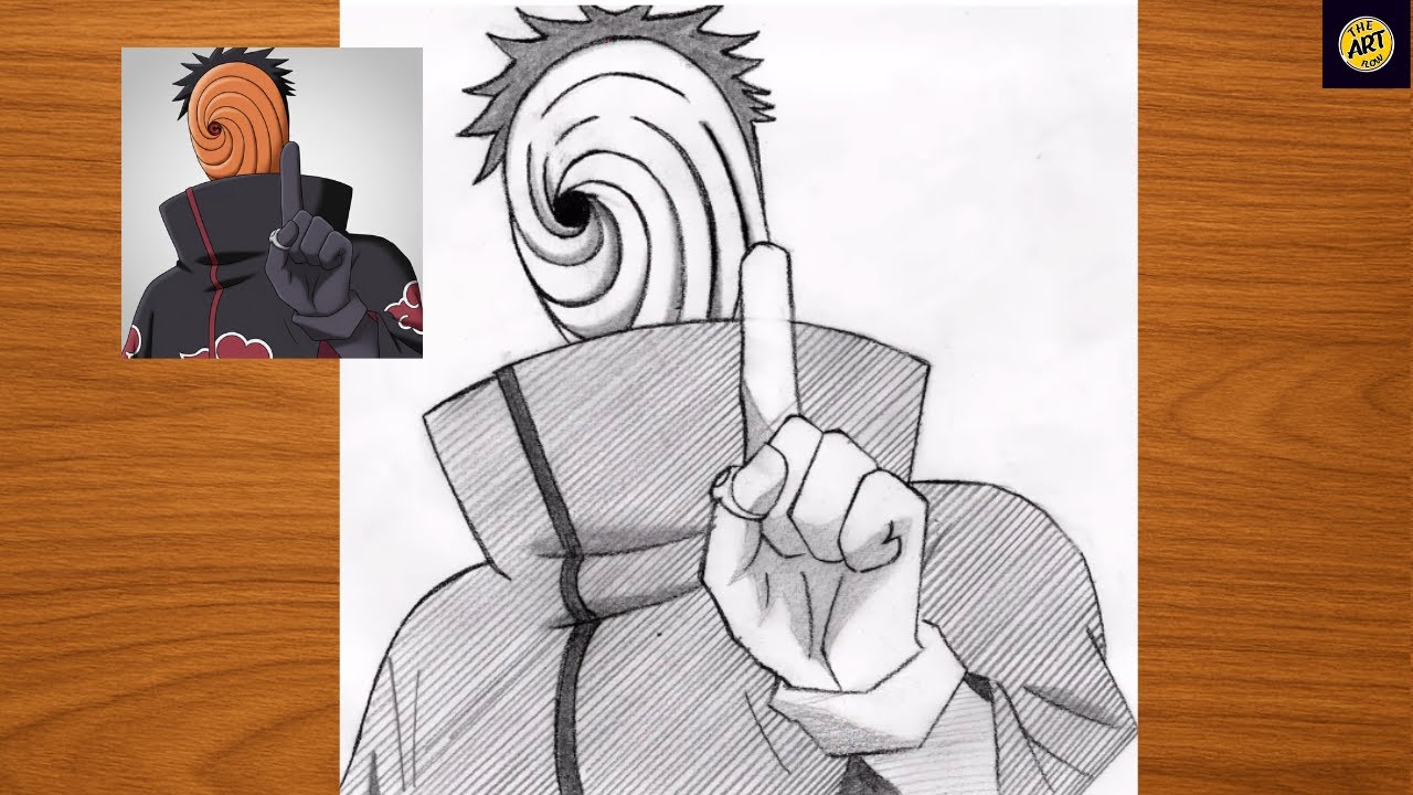 How to Draw Obito Uchiha | cute & simple anime Drawing Ideas step by step | gambar Obito