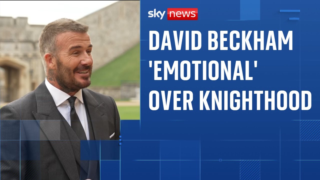 Arise Sir David! Becks says he 'cried' before receiving knighthood at Windsor Castle