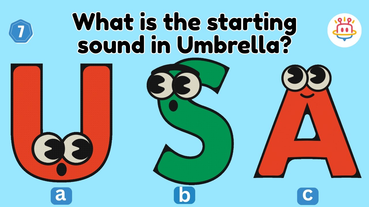 🧠 Phonics Letter U, S, A Sounds | Fun Phonics Game for Kids | Guess the Word Challenge!