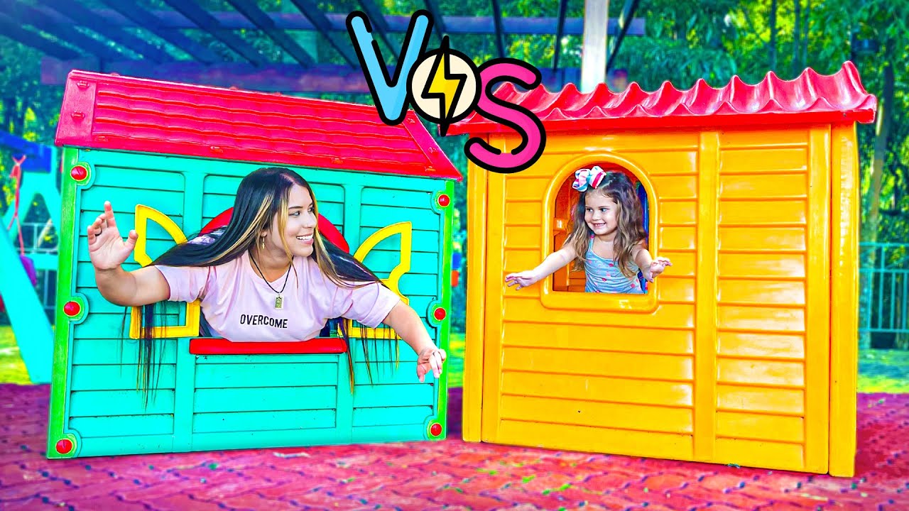 A ÚLTIMA A SAIR DA CASINHA NO PARQUINHO GANHA UMA SURPRESA!