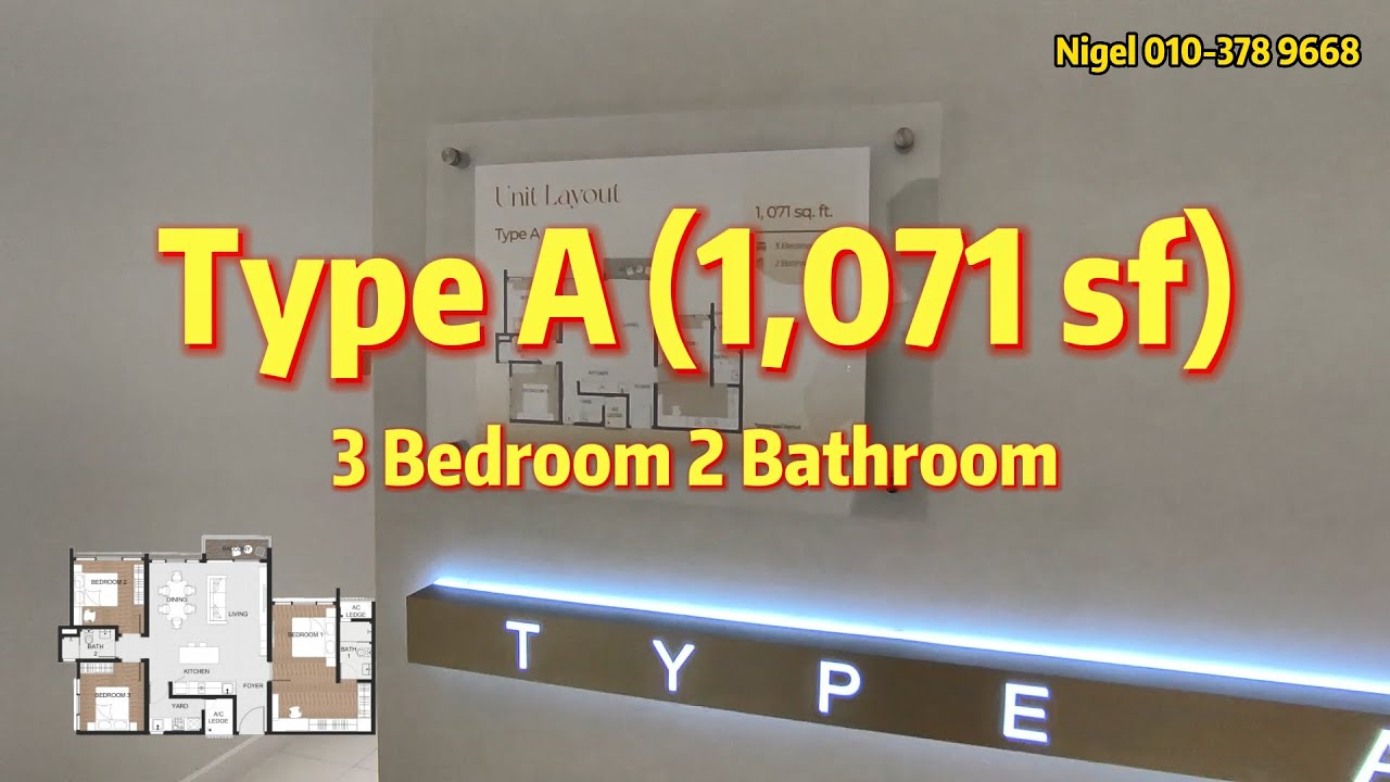 Type A -1,071 sf (3R2B)【Aurum Residence @Sri Petaling】Review
