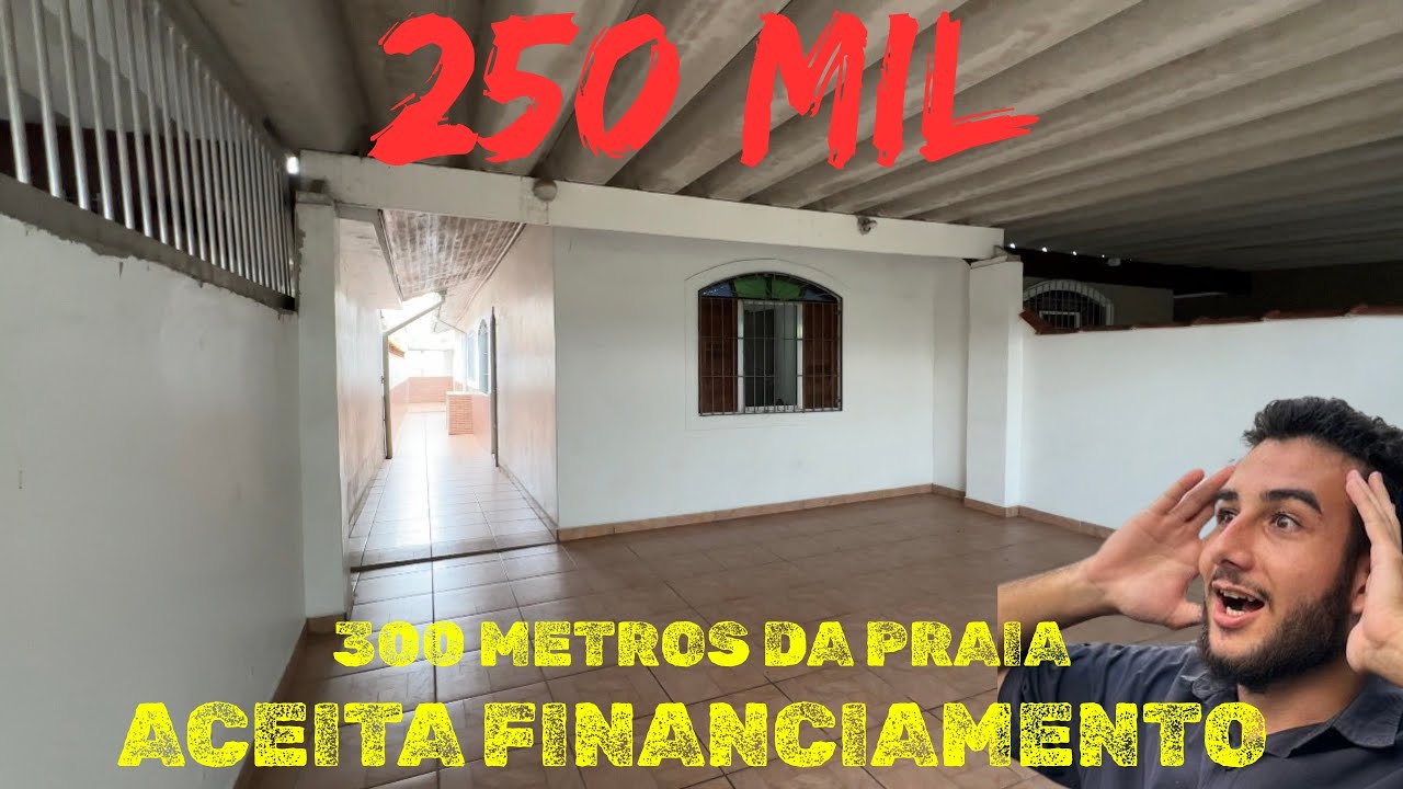 CASA POR 250 MIL Á 300 METROS DO MAR EM ITANHAEM 
