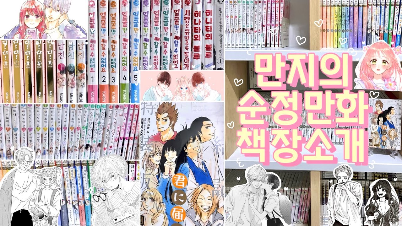 [오타쿠 브이로그] 만지 책장엔 어떤 순정만화들이 있을가?📚💝: 재밌는 순정만화 알고 싶은&인생작 찾고 싶은 사람 필수 시청‼️ 책장 소개 | 순정만화 추천 | 만화책 추천🎀