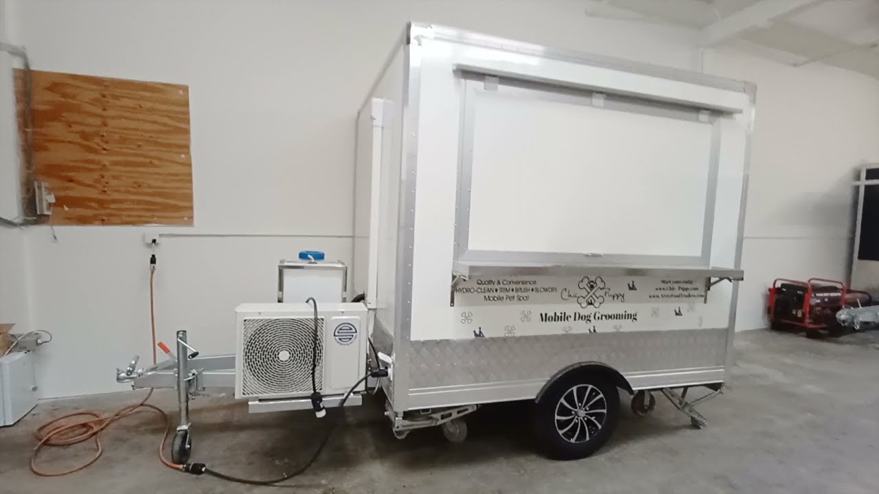 Dog Grooming Trailers: 8' Boxer Model with Arete Food Trailers