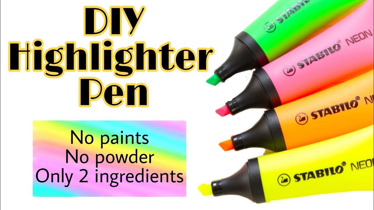 diy highlighter pen without paints | How to make highlighter pen at home|Diy highlighters