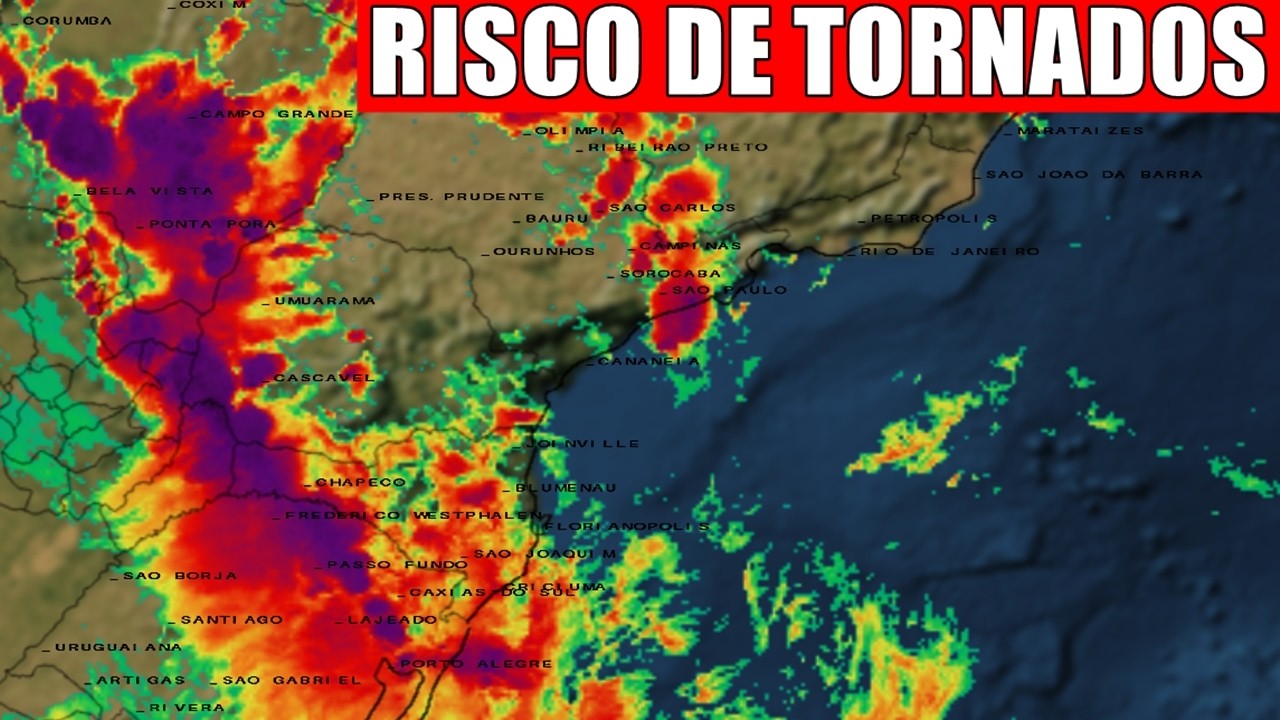 risco de tornado nesse momento veja a previsao