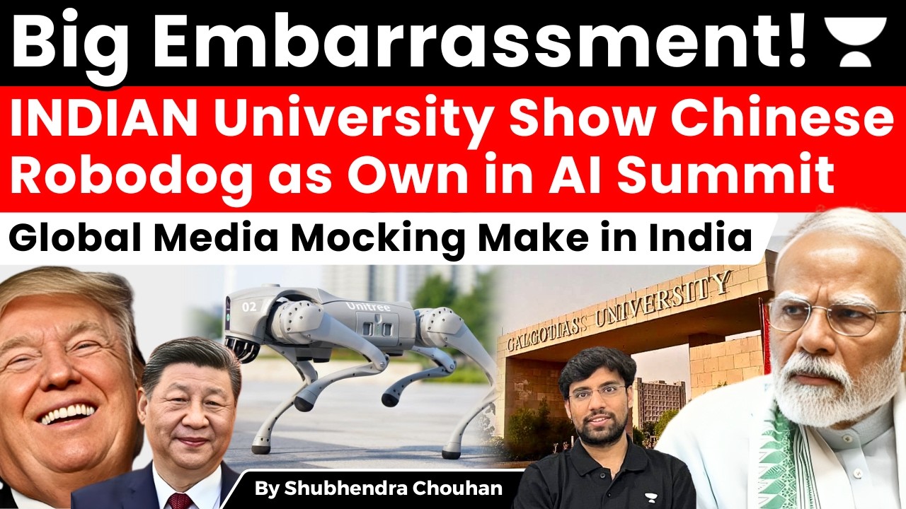 Galgotia University shows Chinese  Robot at India AI Summit Sparks Global Debate