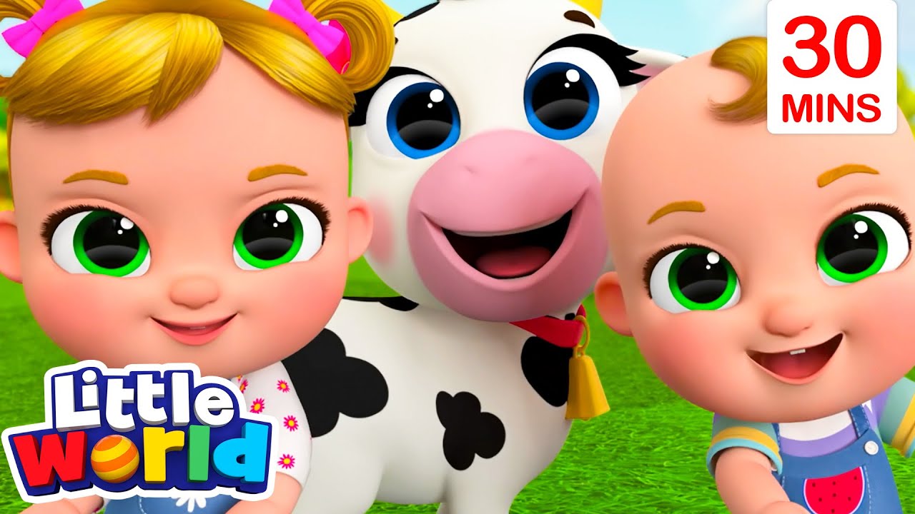 This Cow is So Funny  | Little World 🌍💖 | Colors For Kids 🏳️&zwj;🌈🌈