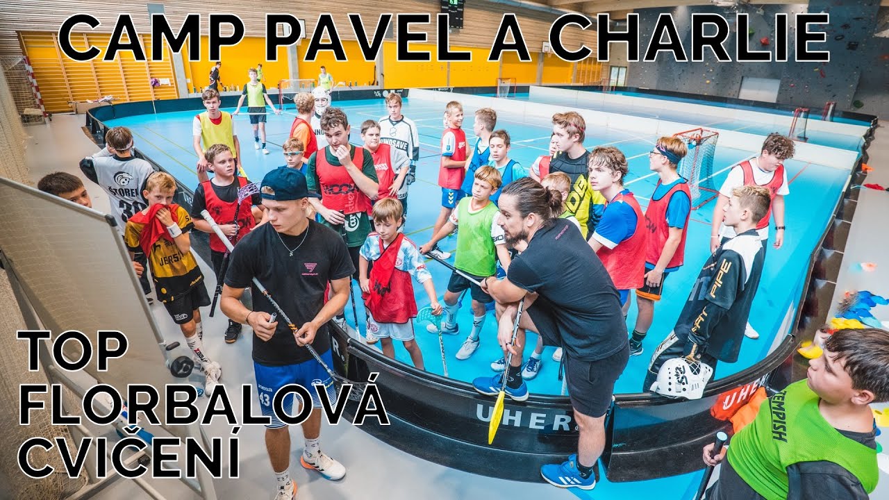 Hromada florbalových cvičení z campu Pavel a Charlie (Pavel Brus, florbalový trénink)